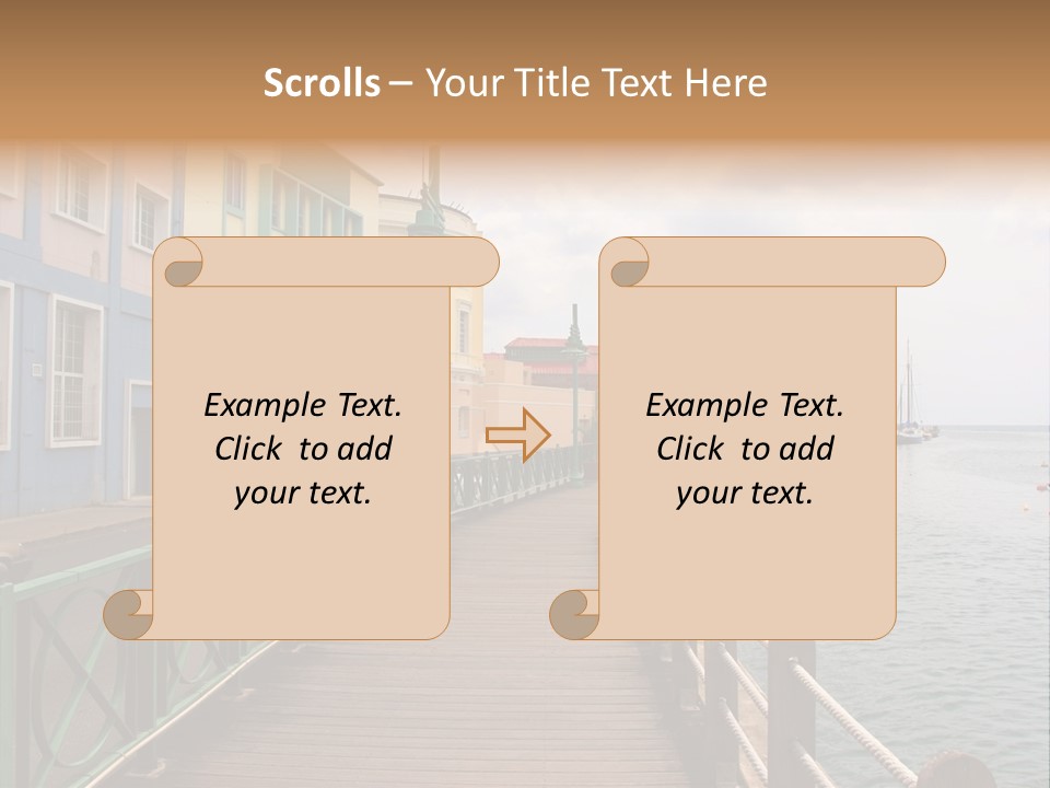 Promenade In Bridgetown, Barbados PowerPoint Template