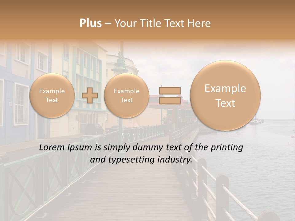 Promenade In Bridgetown, Barbados PowerPoint Template