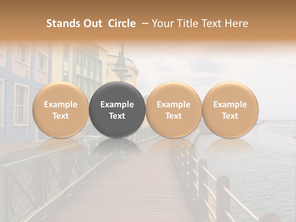 Promenade In Bridgetown, Barbados PowerPoint Template