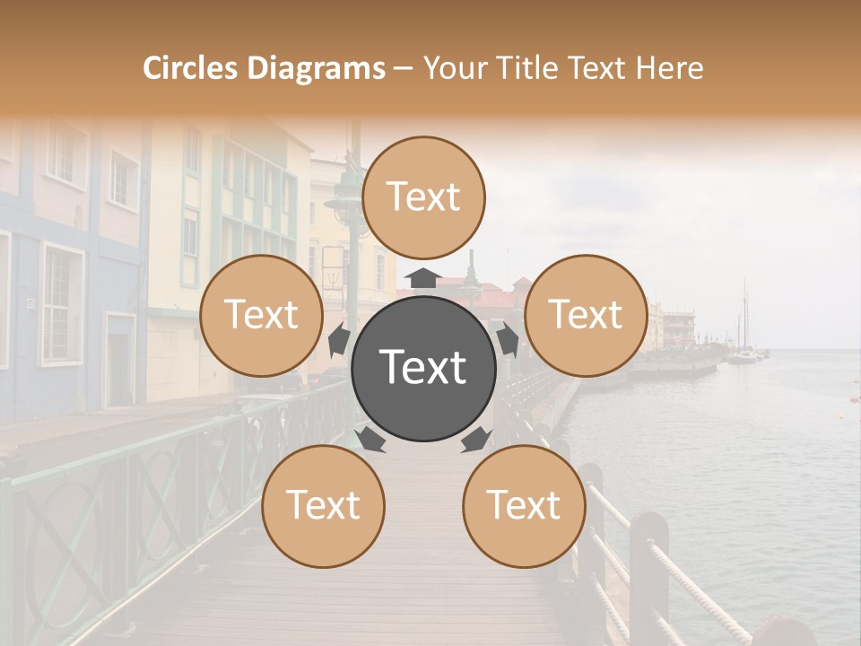 Promenade In Bridgetown, Barbados PowerPoint Template