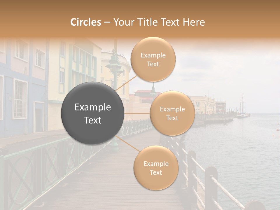 Promenade In Bridgetown, Barbados PowerPoint Template