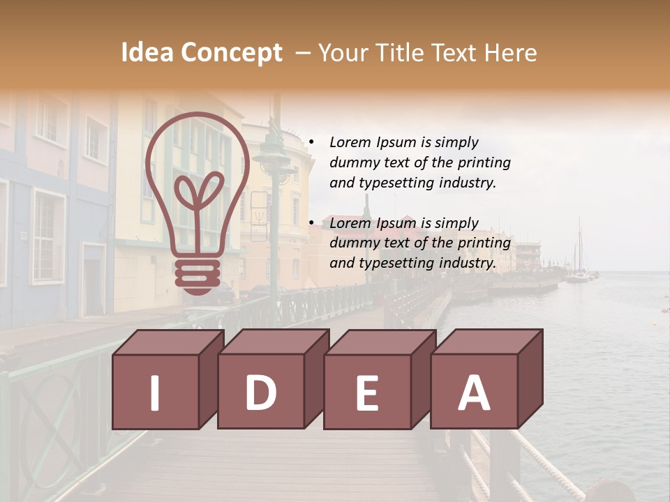 Promenade In Bridgetown, Barbados PowerPoint Template