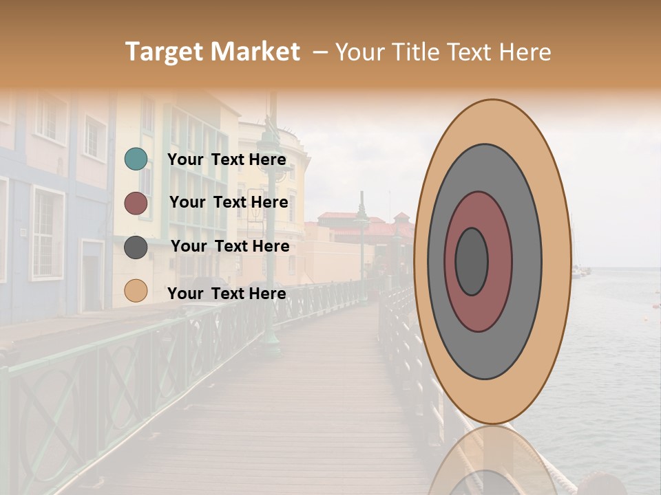 Promenade In Bridgetown, Barbados PowerPoint Template