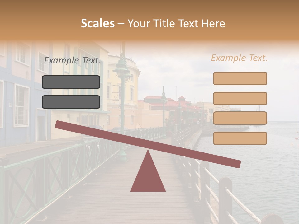 Promenade In Bridgetown, Barbados PowerPoint Template