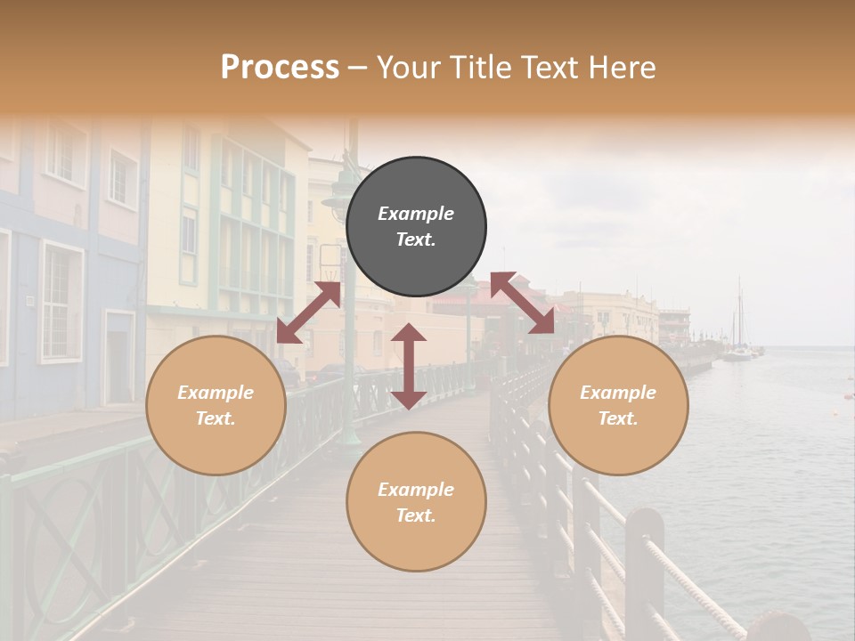 Promenade In Bridgetown, Barbados PowerPoint Template