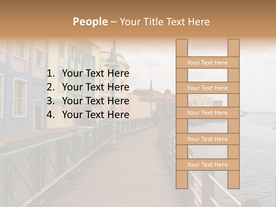 Promenade In Bridgetown, Barbados PowerPoint Template