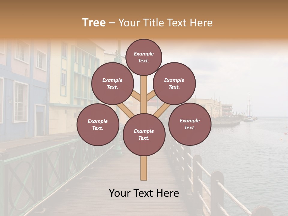 Promenade In Bridgetown, Barbados PowerPoint Template