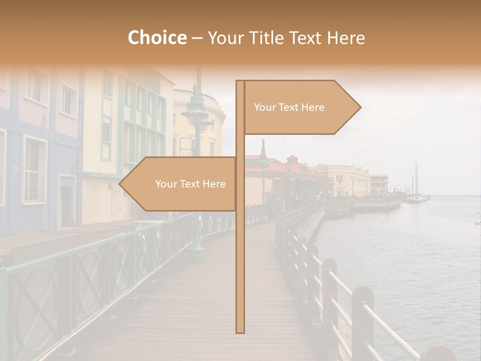 Promenade In Bridgetown, Barbados PowerPoint Template