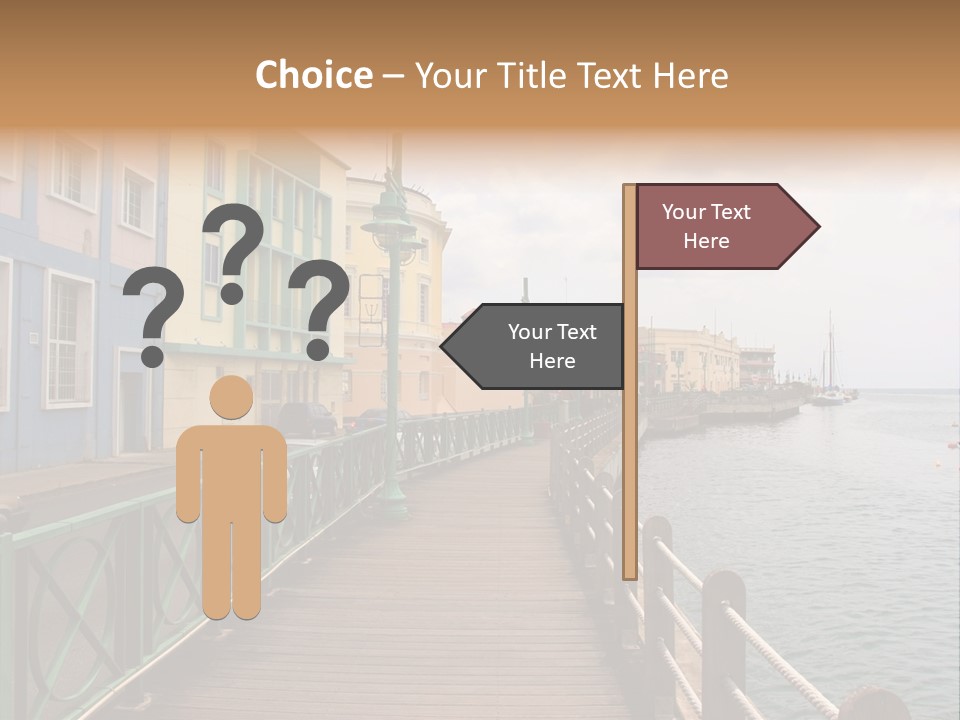 Promenade In Bridgetown, Barbados PowerPoint Template