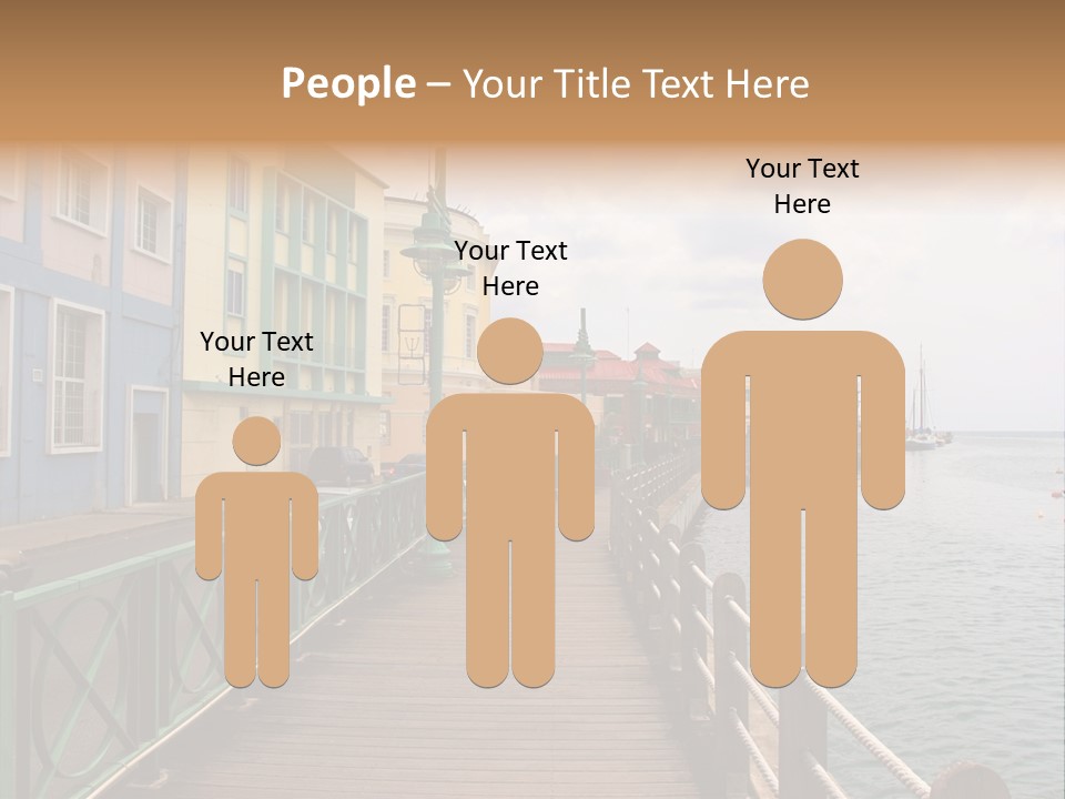 Promenade In Bridgetown, Barbados PowerPoint Template