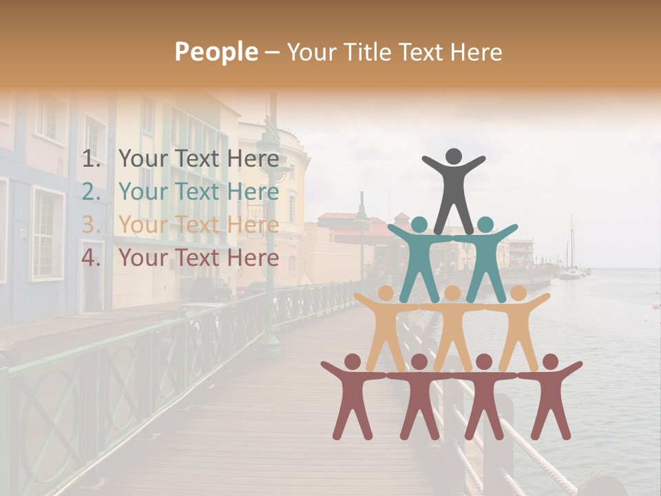 Promenade In Bridgetown, Barbados PowerPoint Template