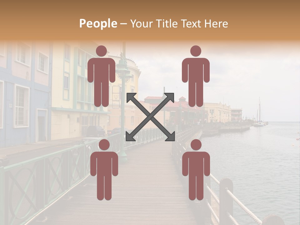 Promenade In Bridgetown, Barbados PowerPoint Template