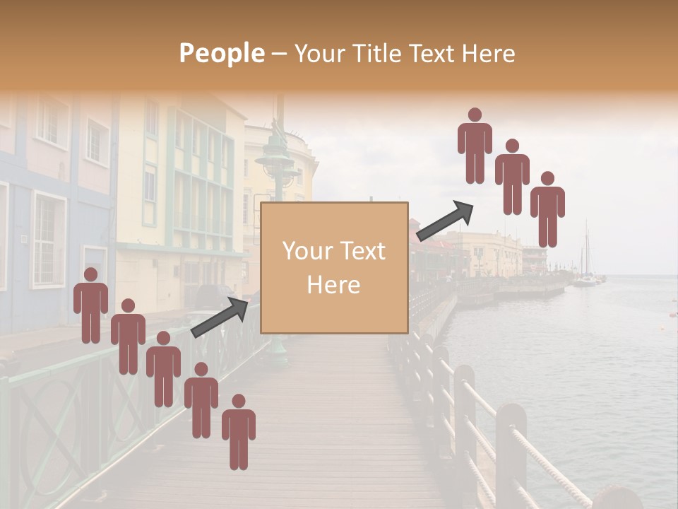 Promenade In Bridgetown, Barbados PowerPoint Template