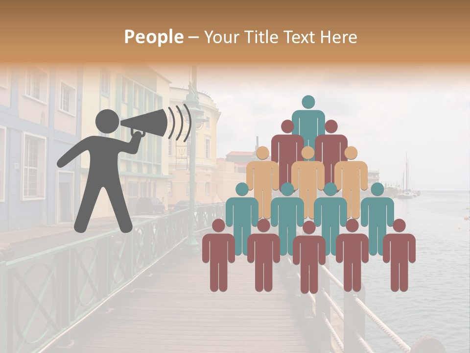 Promenade In Bridgetown, Barbados PowerPoint Template