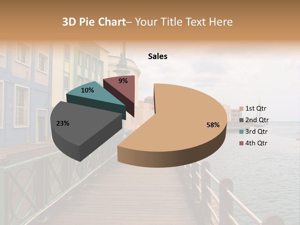 Promenade In Bridgetown, Barbados PowerPoint Template