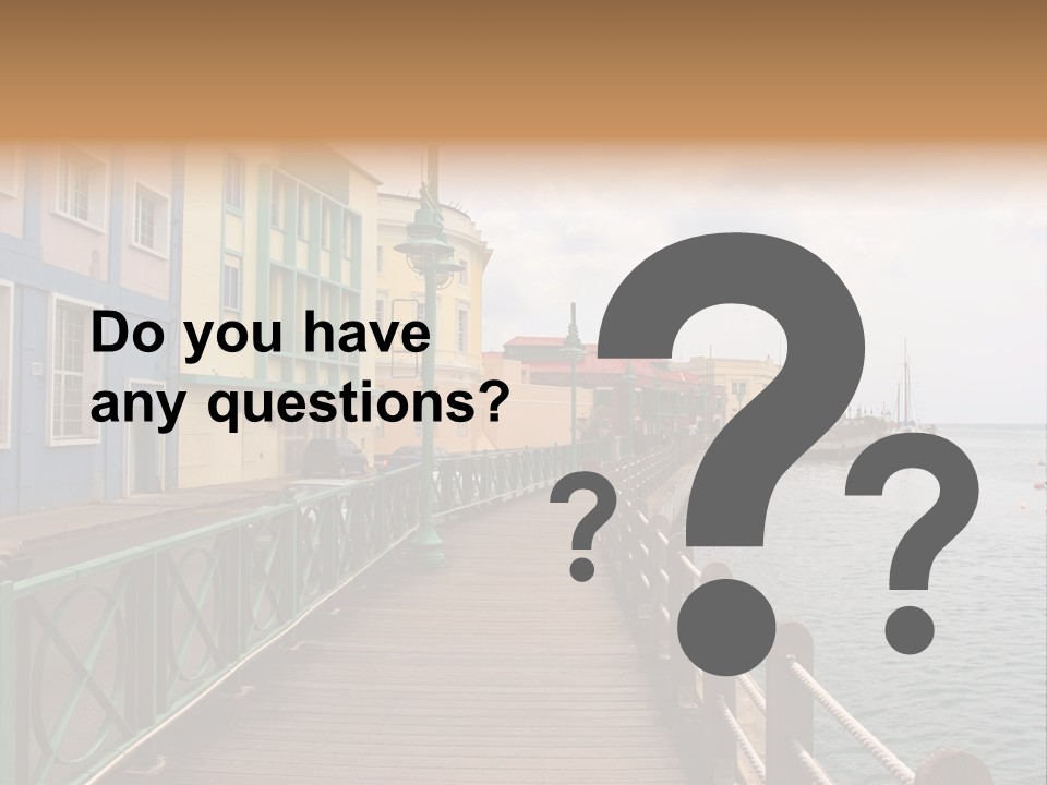 Promenade In Bridgetown, Barbados PowerPoint Template