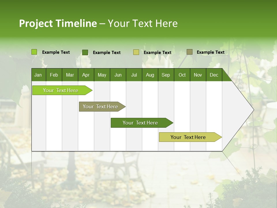 Summer Street Cafe With Grape Leaves Frame PowerPoint Template