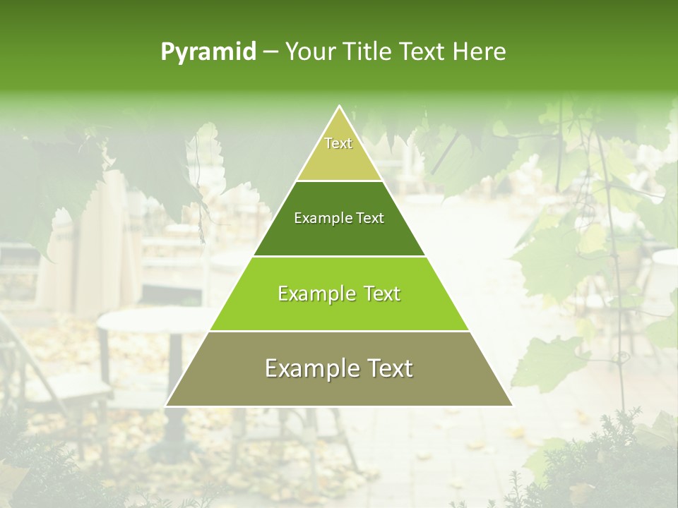 Summer Street Cafe With Grape Leaves Frame PowerPoint Template