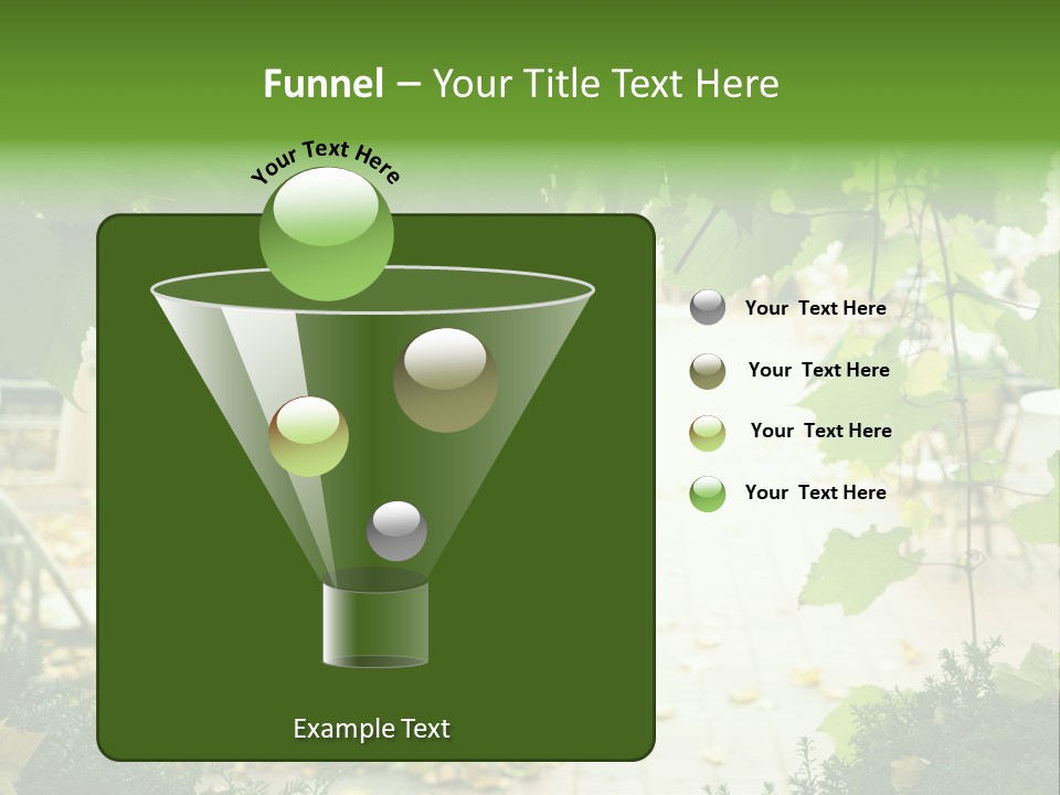 Summer Street Cafe With Grape Leaves Frame PowerPoint Template