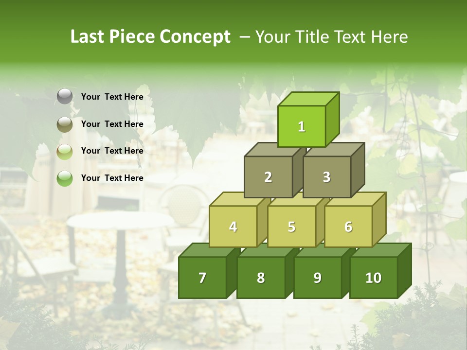 Summer Street Cafe With Grape Leaves Frame PowerPoint Template