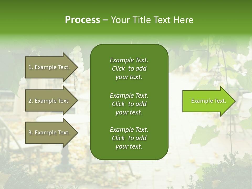 Summer Street Cafe With Grape Leaves Frame PowerPoint Template