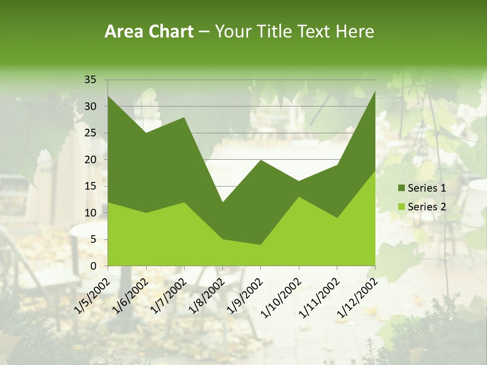 Summer Street Cafe With Grape Leaves Frame PowerPoint Template
