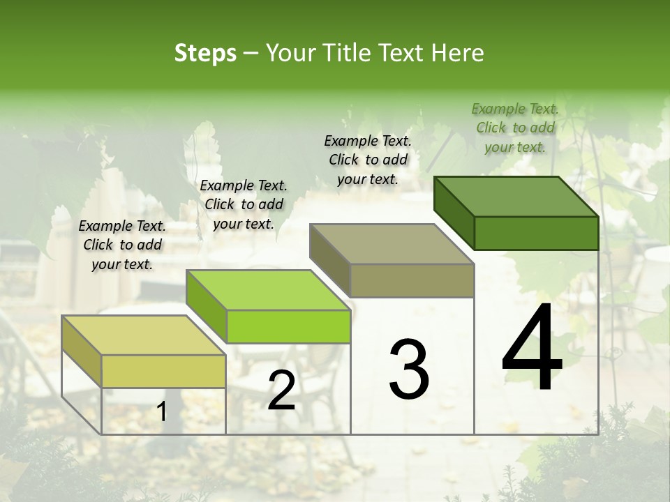 Summer Street Cafe With Grape Leaves Frame PowerPoint Template