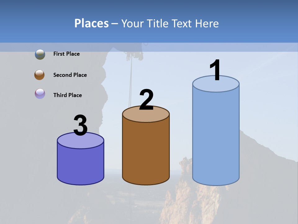 Climber Rappelling PowerPoint Template