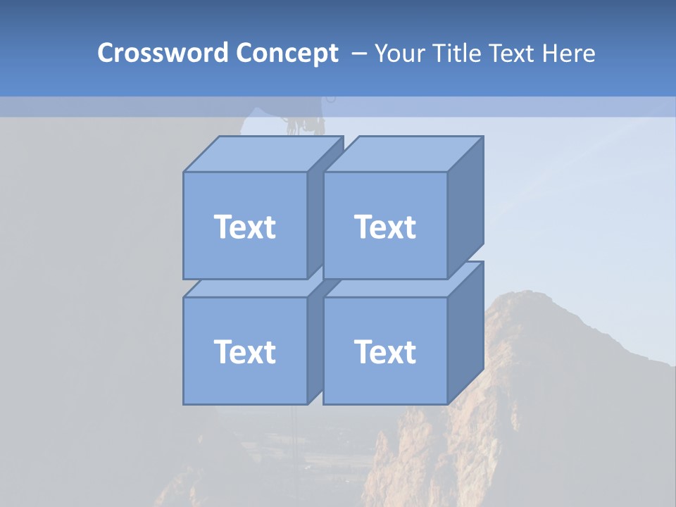 Climber Rappelling PowerPoint Template