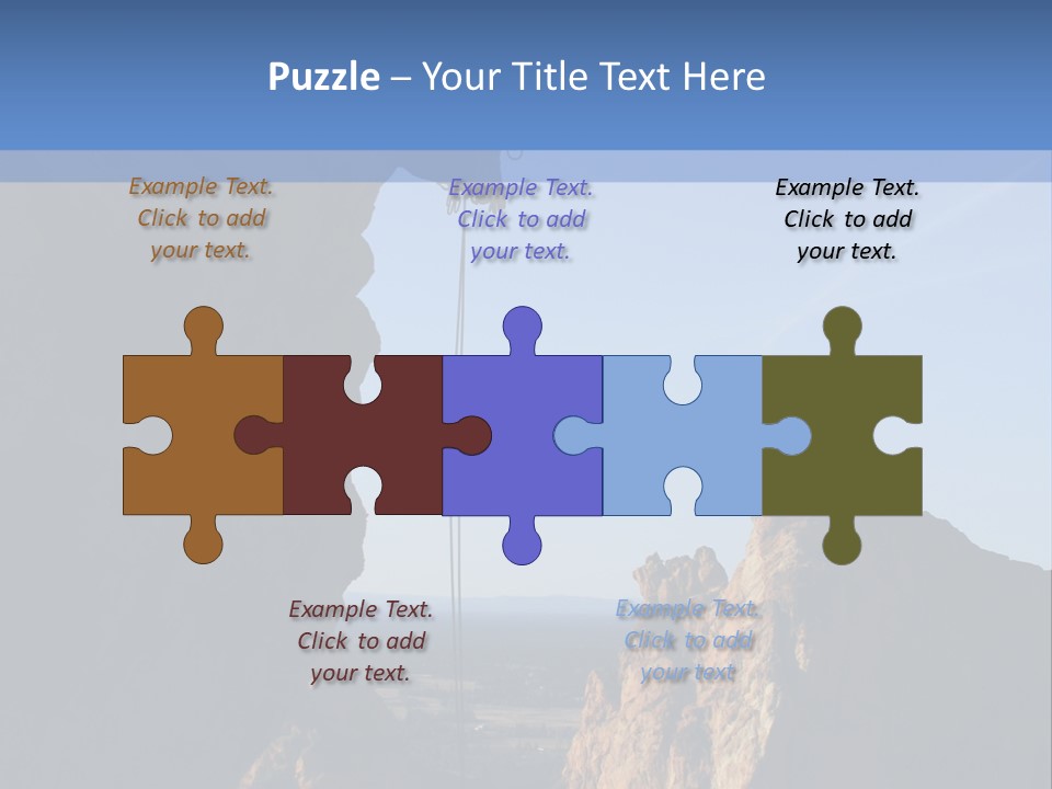 Climber Rappelling PowerPoint Template