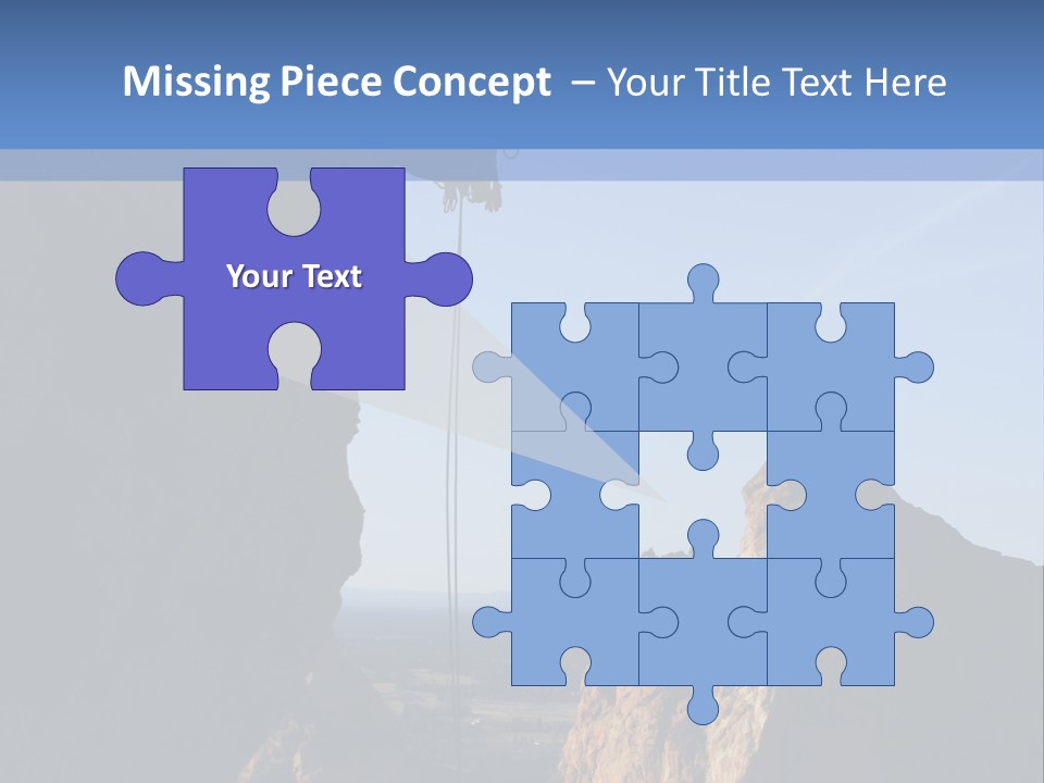 Climber Rappelling PowerPoint Template