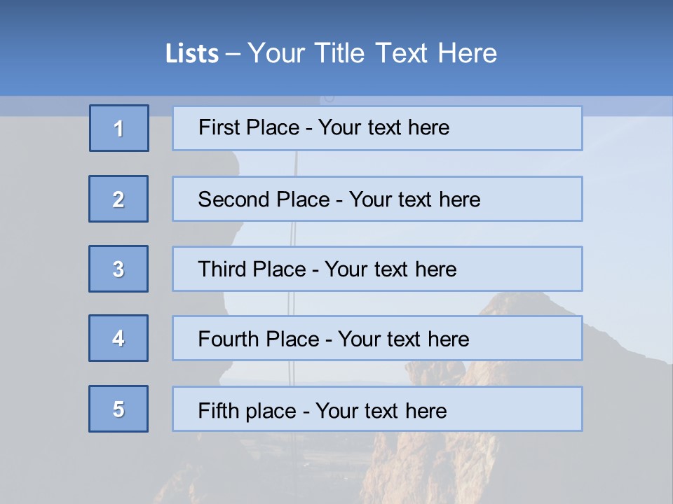 Climber Rappelling PowerPoint Template