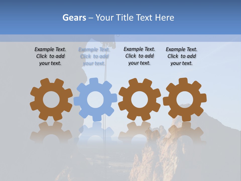 Climber Rappelling PowerPoint Template