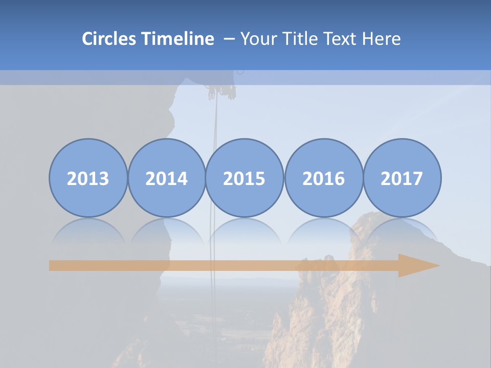 Climber Rappelling PowerPoint Template