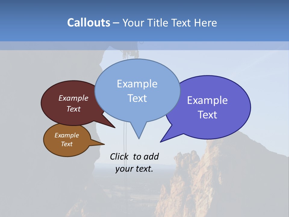 Climber Rappelling PowerPoint Template
