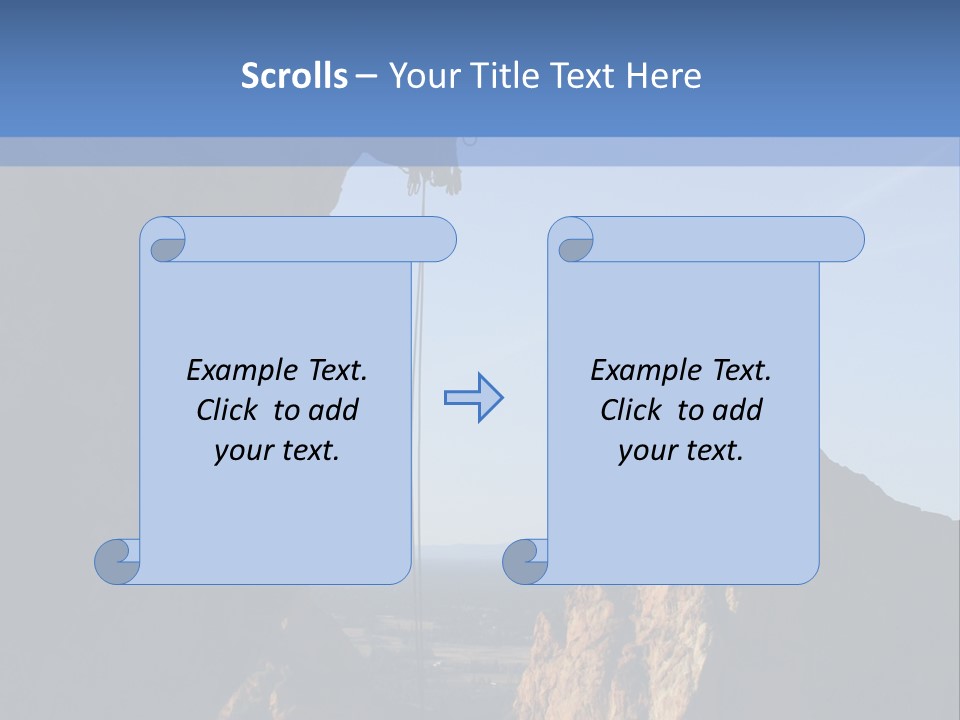Climber Rappelling PowerPoint Template
