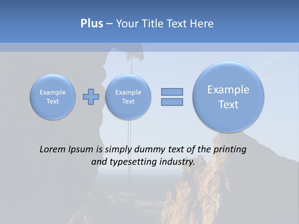 Climber Rappelling PowerPoint Template