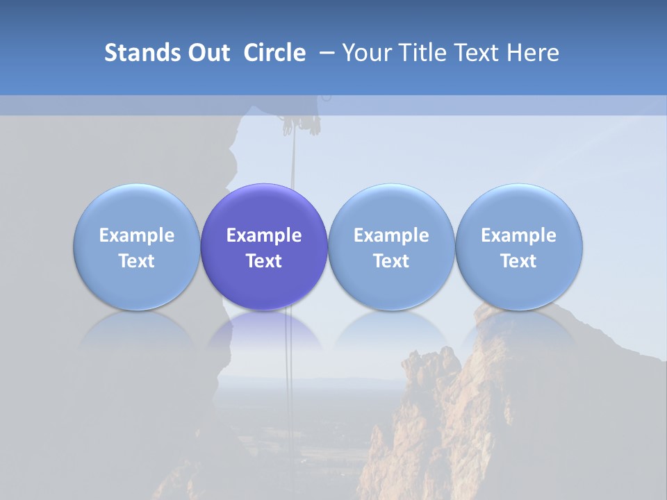 Climber Rappelling PowerPoint Template