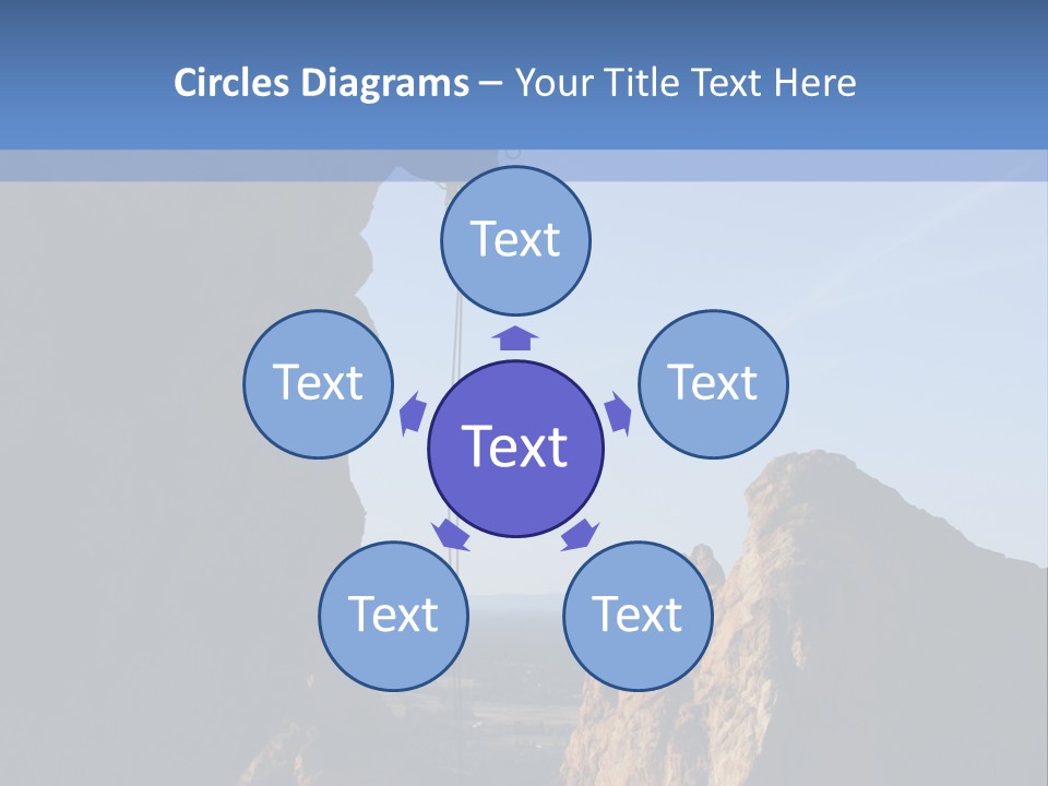 Climber Rappelling PowerPoint Template