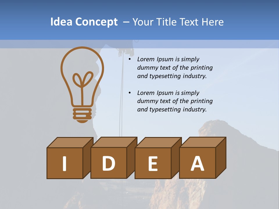 Climber Rappelling PowerPoint Template