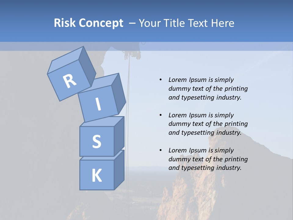 Climber Rappelling PowerPoint Template