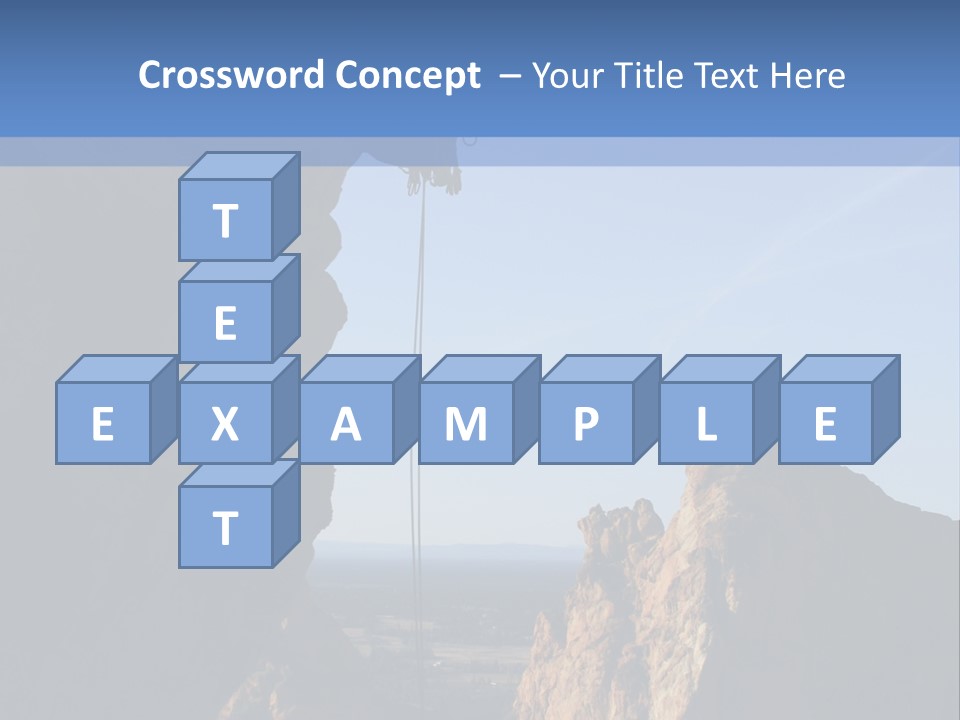 Climber Rappelling PowerPoint Template