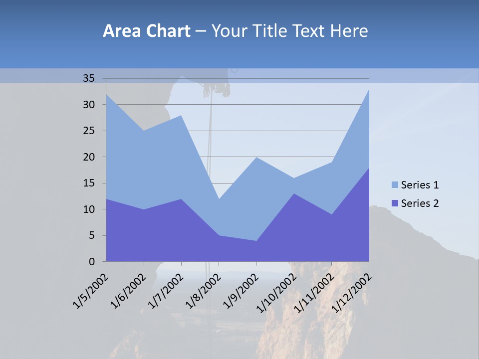 Climber Rappelling PowerPoint Template