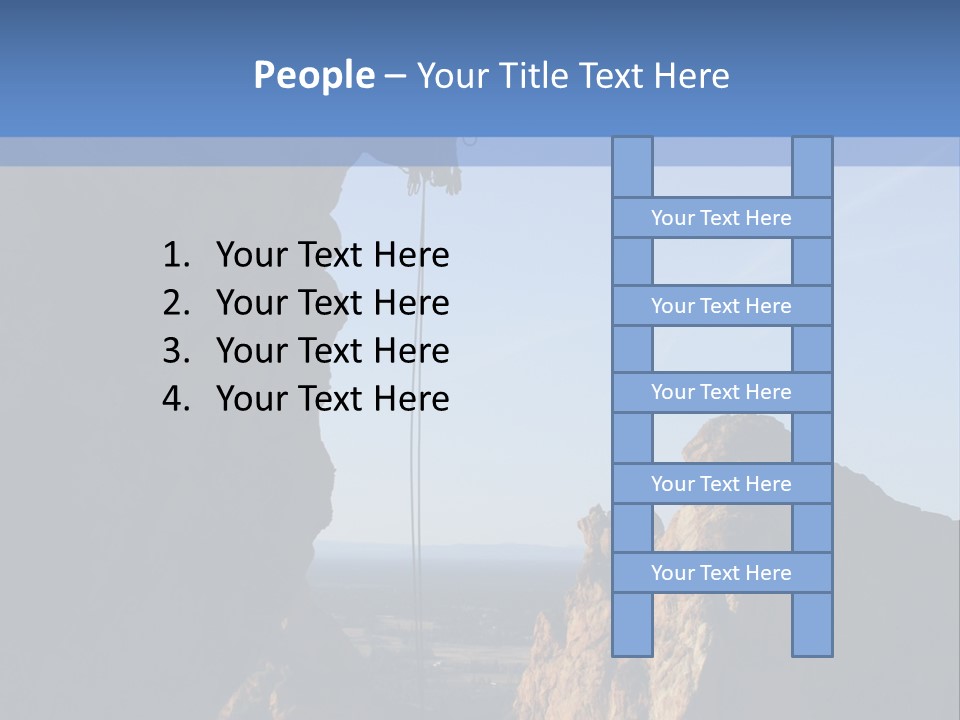 Climber Rappelling PowerPoint Template