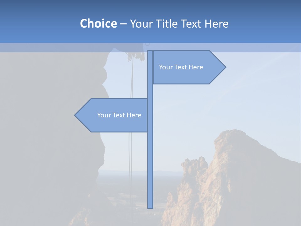 Climber Rappelling PowerPoint Template