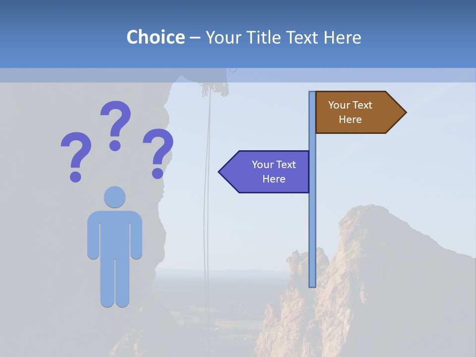 Climber Rappelling PowerPoint Template