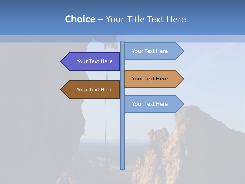 Climber Rappelling PowerPoint Template