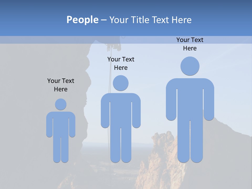 Climber Rappelling PowerPoint Template
