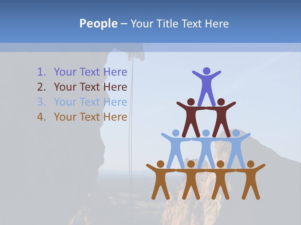 Climber Rappelling PowerPoint Template