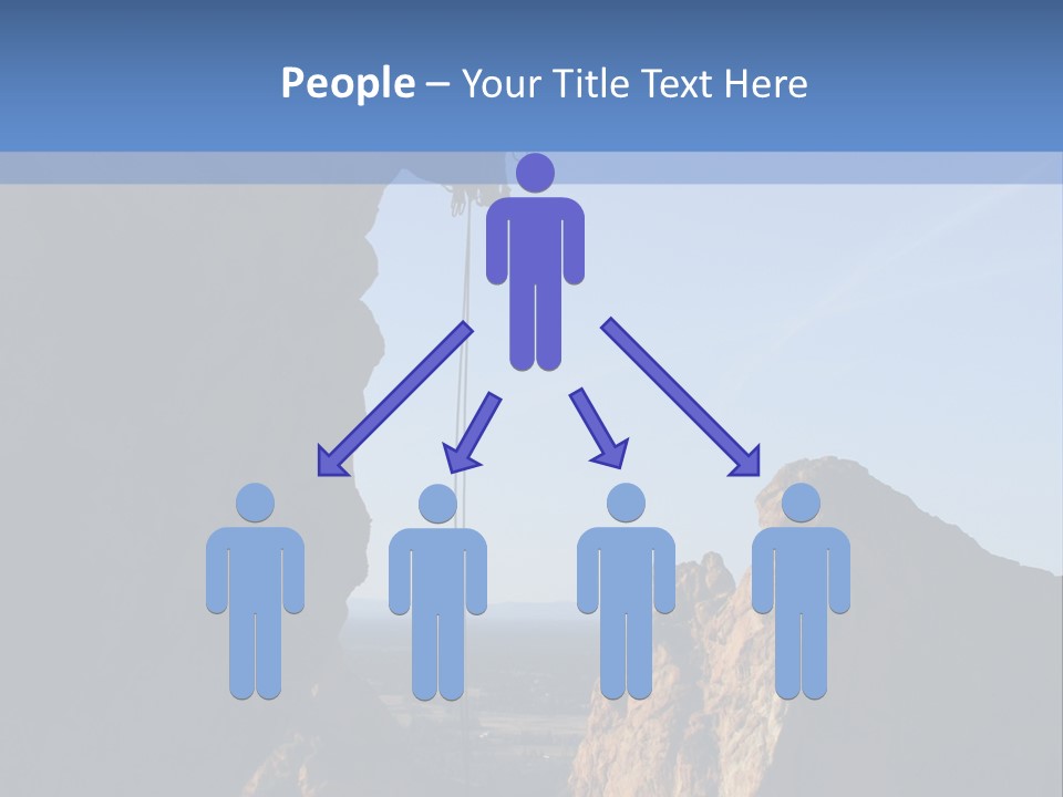 Climber Rappelling PowerPoint Template